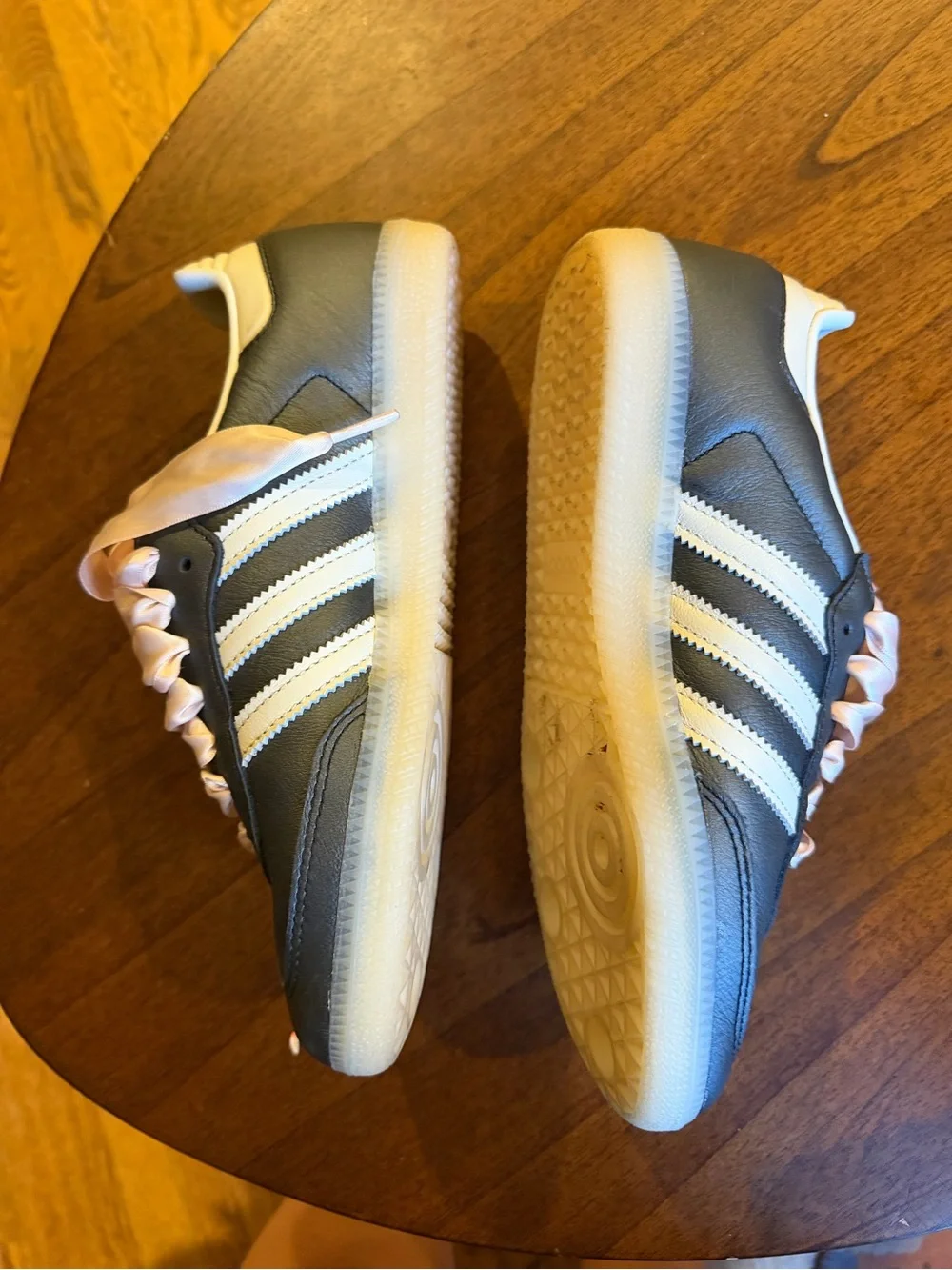 adidas Samba black wonder quartz Sneakers with Pink Ribbon Laces - Picture 2 of 7